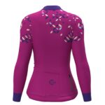 Maillot Hiver Manches Longues Femme ORDINO Croisillons Fuchsia – Image 3