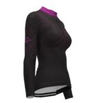 ORDINO Map Women's Long Sleeve Winter Cycling Jersey Black/Fuchsia - Image 13