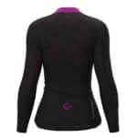 ORDINO Map Women's Long Sleeve Winter Cycling Jersey Black/Fuchsia - Image 3
