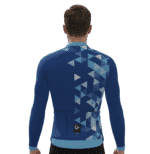 ALTURO Blue Long Sleeve Mid-Season Cycling Jersey - Image 4