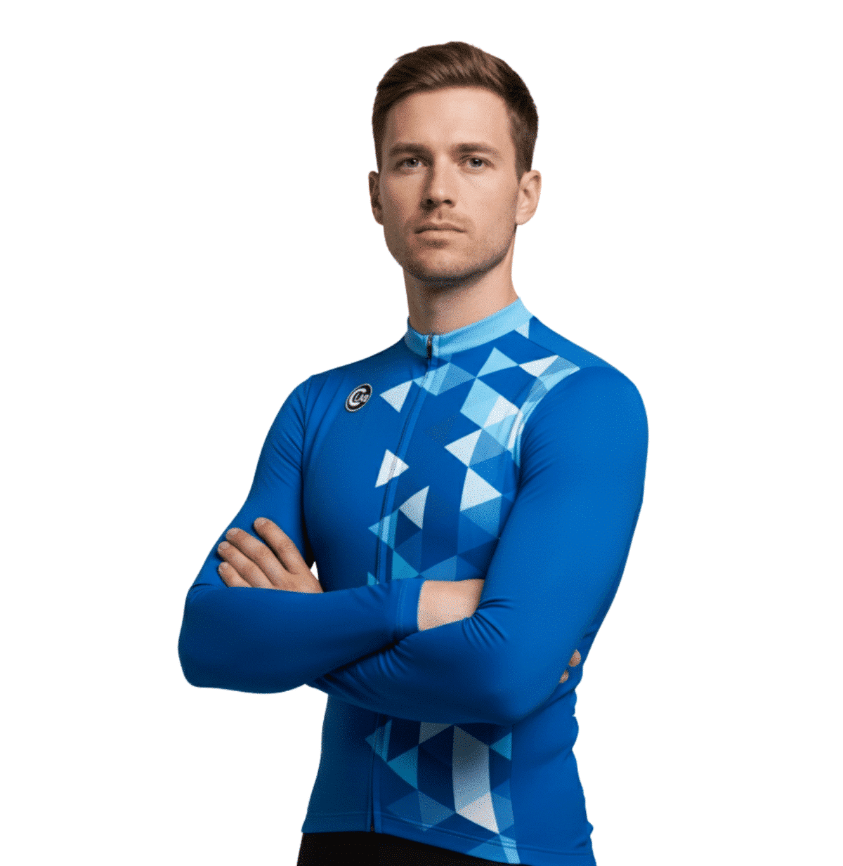 Maillot Cycliste Le Col Pro Manches Longues - Taille L (poitrine 38") - Bleu Marine - Occasion Bon état (taches Sous Bras)