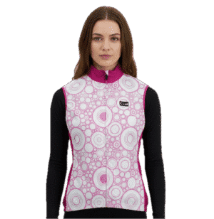 coupe vent cyclisme rose