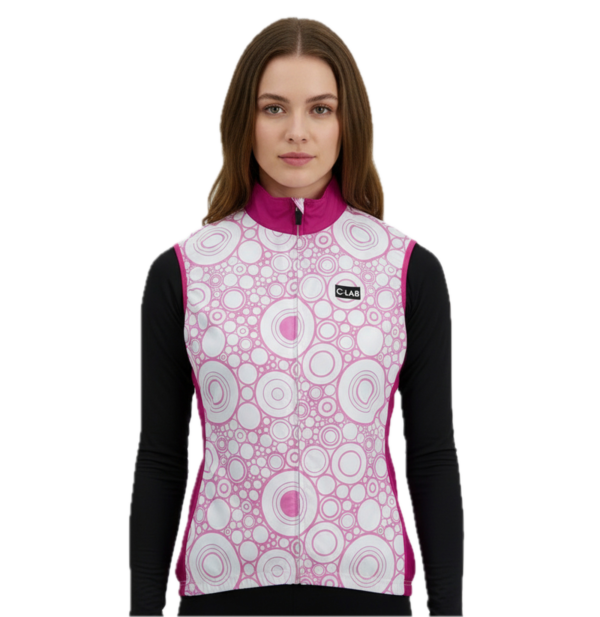 coupe vent cyclisme rose