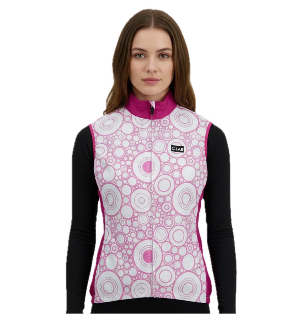 coupe vent cyclisme rose