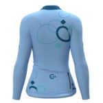 ORDINO Sky Blue Galaxy Langarm-Winterradtrikot für Damen – Bild 3