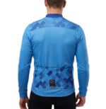 ORDINO Winter Long Sleeve Cycling Jersey Blue - Image 3