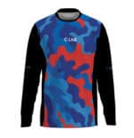 MTB Enduro Camo Blue Long Sleeve Jersey