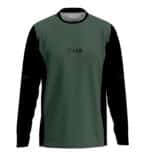 MTB-Enduro-Langarmtrikot Khaki/Schwarz