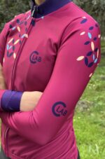 Maillot Hiver Manches Longues Femme ORDINO Croisillons Fuchsia – Image 5