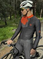 Maillot de manga larga de invierno ORDINO Inca Negro/Naranja - Imagen 4