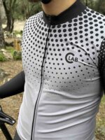 Langärmliges Winter-Radtrikot ORDINO Grey Dot – Bild 4
