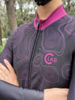 ORDINO Map Women's Long Sleeve Winter Cycling Jersey Black/Fuchsia - Image 5