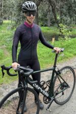 ORDINO Map Women's Long Sleeve Winter Cycling Jersey Black/Fuchsia - Image 9