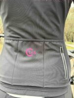 ORDINO Map Women's Long Sleeve Winter Cycling Jersey Black/Fuchsia - Image 6