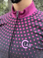 ORDINO Dot Long Sleeve Women's Winter Cycling Jersey Black/Pink - Image 5