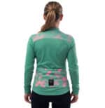 Maillot de ciclismo de invierno de manga larga ORDINO Verde/Rosa - Imagen 3
