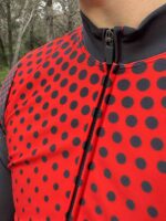Langärmliges Winter-Radtrikot ORDINO Red/Black Dot – Bild 5
