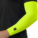 manchettes de cyclisme haut de gamme jaune fluorescent