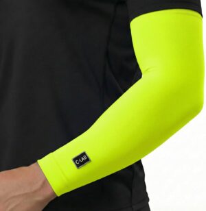 manchettes de cyclisme haut de gamme jaune fluorescent
