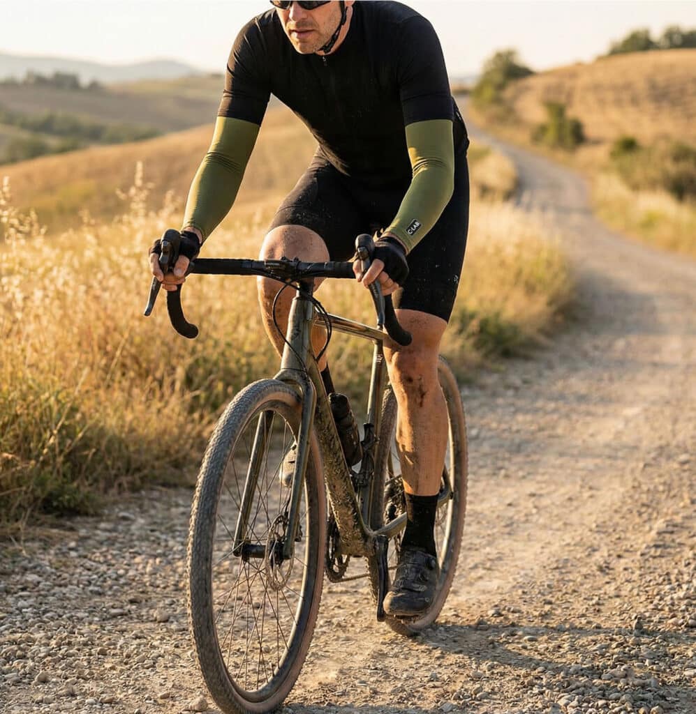 manchettes de cyclisme hiver vert kaki