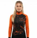 Giacca invernale impermeabile PIRINEUS Splash nera/arancione - immagine 4