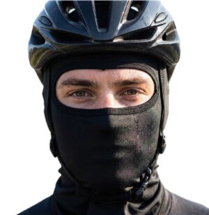 cagoule thermique noire de cyclisme