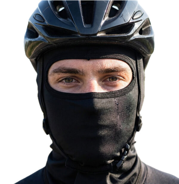 cagoule thermique noire de cyclisme