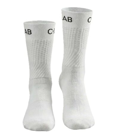chaussettes de cyclisme hautes blanches
