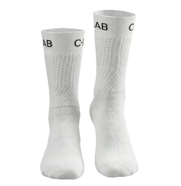 chaussettes de cyclisme hautes blanches