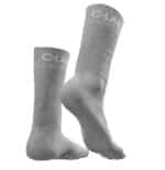 chaussettes de vélo grises