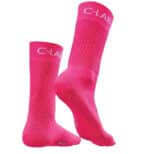 chaussettes de cyclisme rose fluo