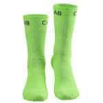 chaussettes vélo verte fluo