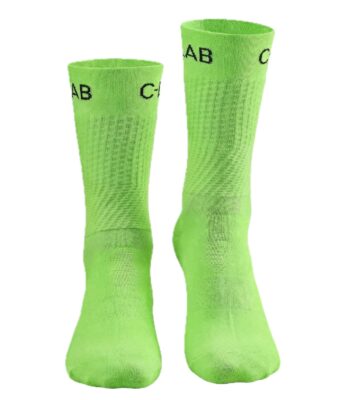 chaussettes vélo verte fluo