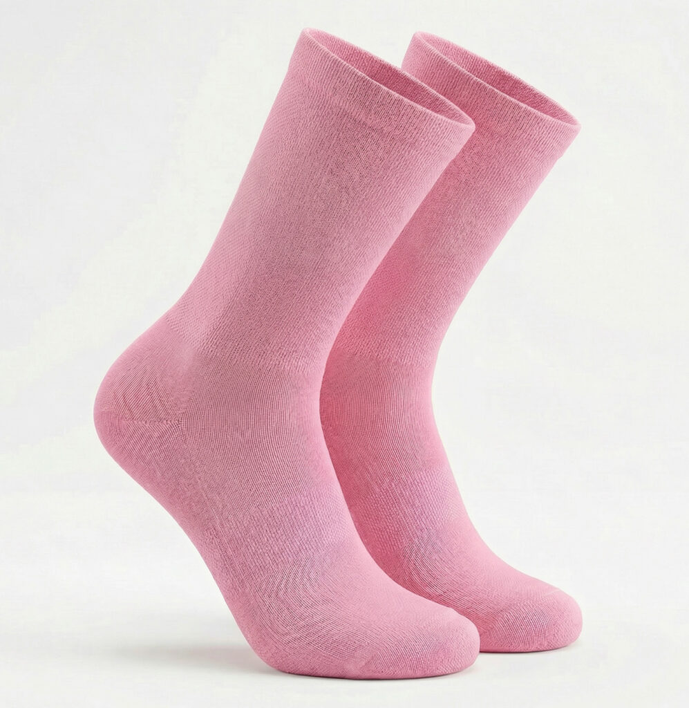 chaussettes de cyclisme rose pale