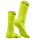chaussettes cycliste jaune fluorescente