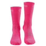 chaussettes vélo rose flash