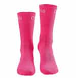 chaussettes vélo rose flash