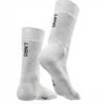 chaussettes de cyclisme et running blanches brodées don't draft