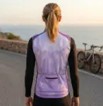 gilet vélo coupe vent femme violet