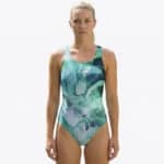 Maillot de natation femme vert