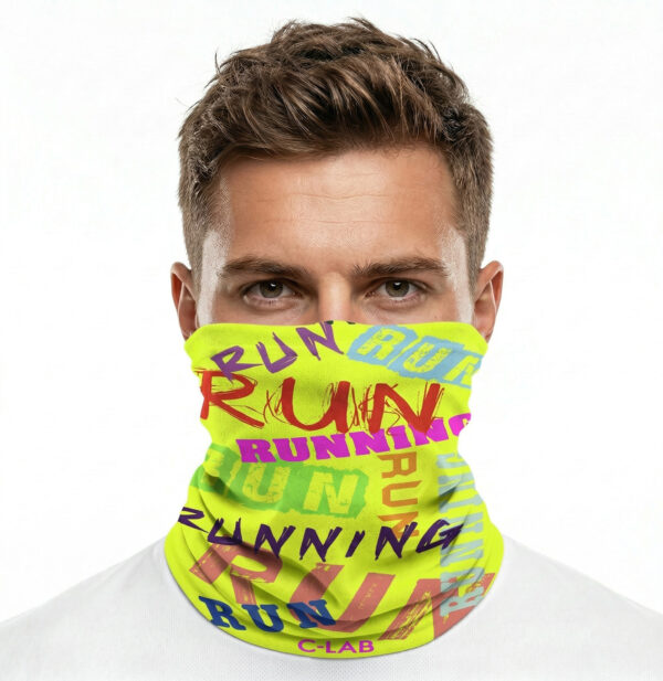 TOUR DE COU LÉGER DE RUNNING JAUNE FLUO
