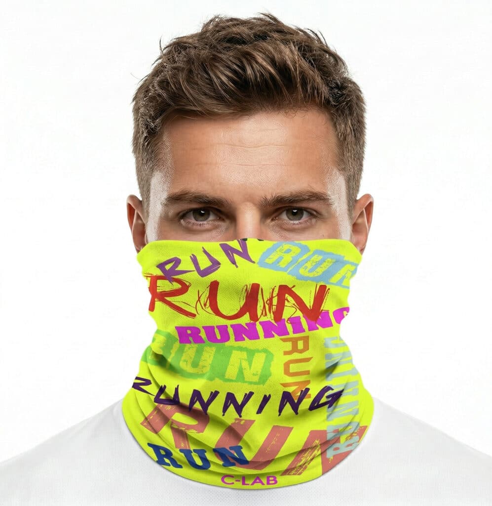TOUR DE COU LÉGER DE RUNNING JAUNE FLUO