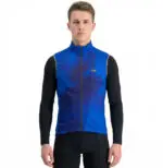 gilet de cyclisme imperméable bleu