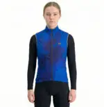 gilet imperméable cyclisme bleu femme