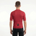 Maillot de cyclisme homme couleur unique bordeaux