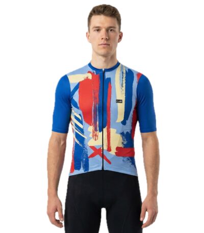 maillot de cyclisme homme haut de gamme bleu