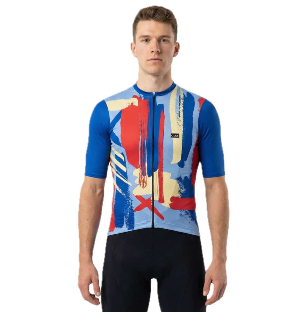 maillot de cyclisme homme haut de gamme bleu