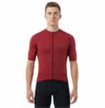 maillot de cyclisme unisexe bordeaux uni haut de gamme Italie