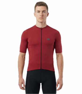 maillot de cyclisme unisexe bordeaux uni haut de gamme Italie