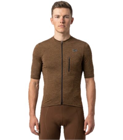 maillot cyclisme gravel marron 5 poches